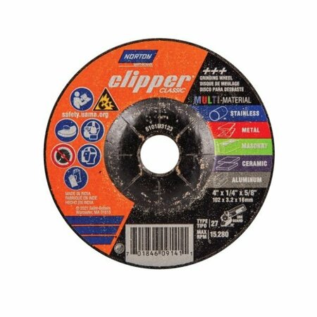 SAINT-GOBAIN ABRASIVES GRINDNG WHEEL AO/SO 1/4 in. 70184609141